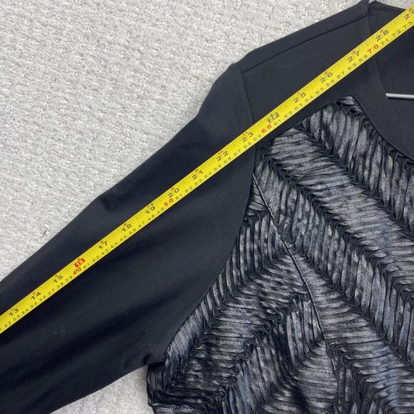 Picadilly Full Zip Jacket Black Moto Textured Mix-Media Women Sz XL Canada Made - Picture 9 of 13